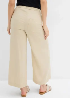Pantalon 7/8 en Lyocell à taille élastiquée