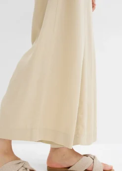 Pantalon 7/8 en Lyocell à taille élastiquée