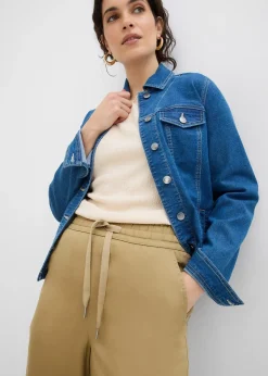 Pantalon 7/8 en Lyocell à taille élastiquée