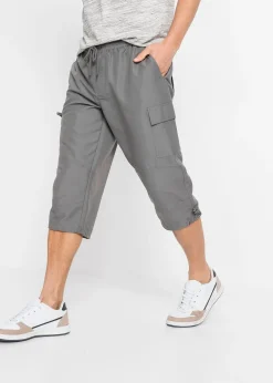 Pantalon 3/4 en microfibre, regular