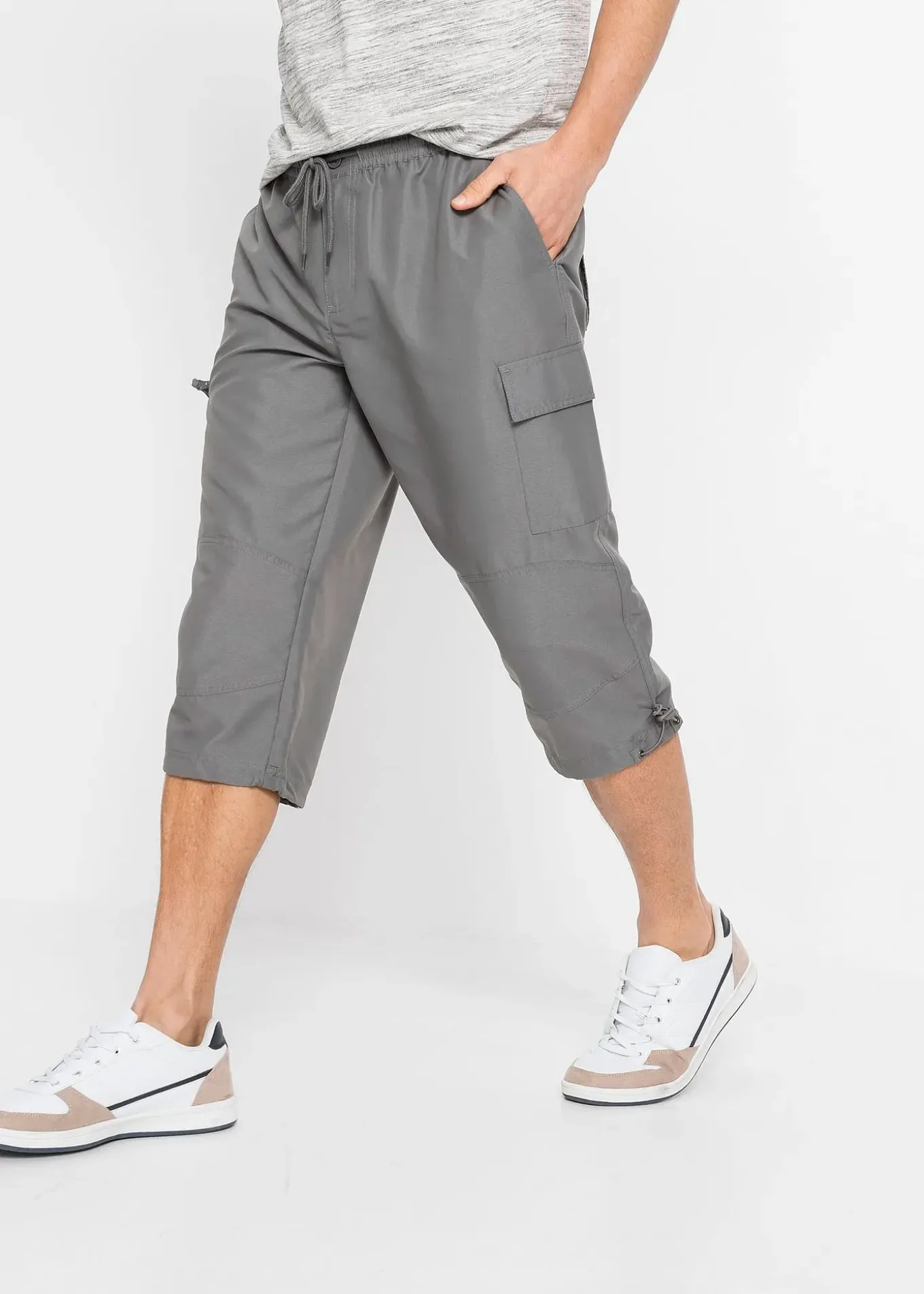 Pantalon 3/4 en microfibre, regular