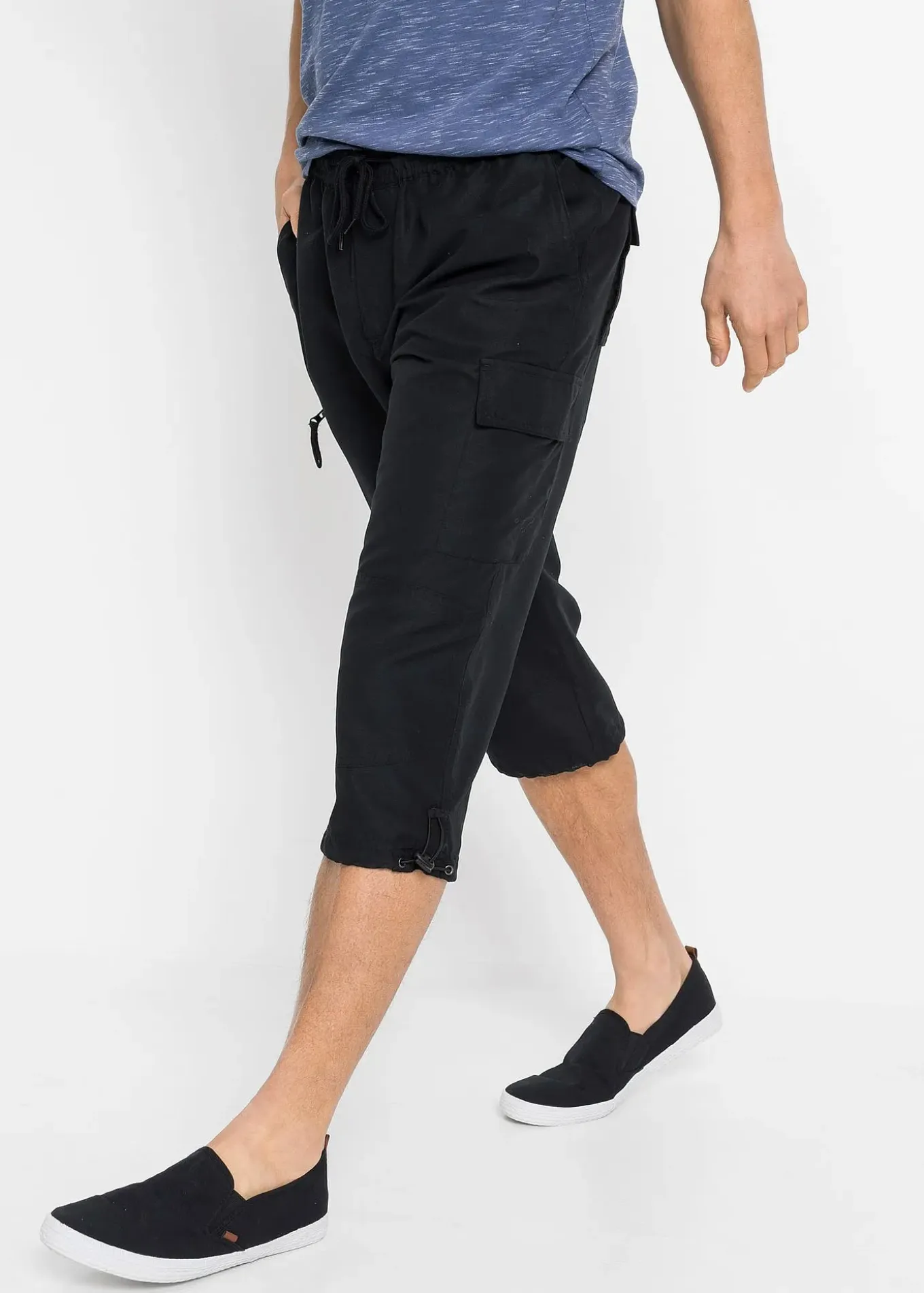 Pantalon 3/4 en microfibre, regular
