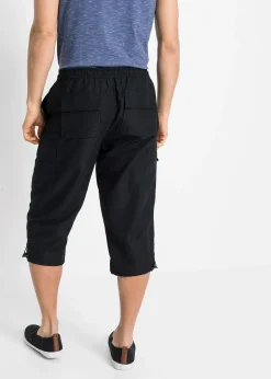 Pantalon 3/4 en microfibre, regular
