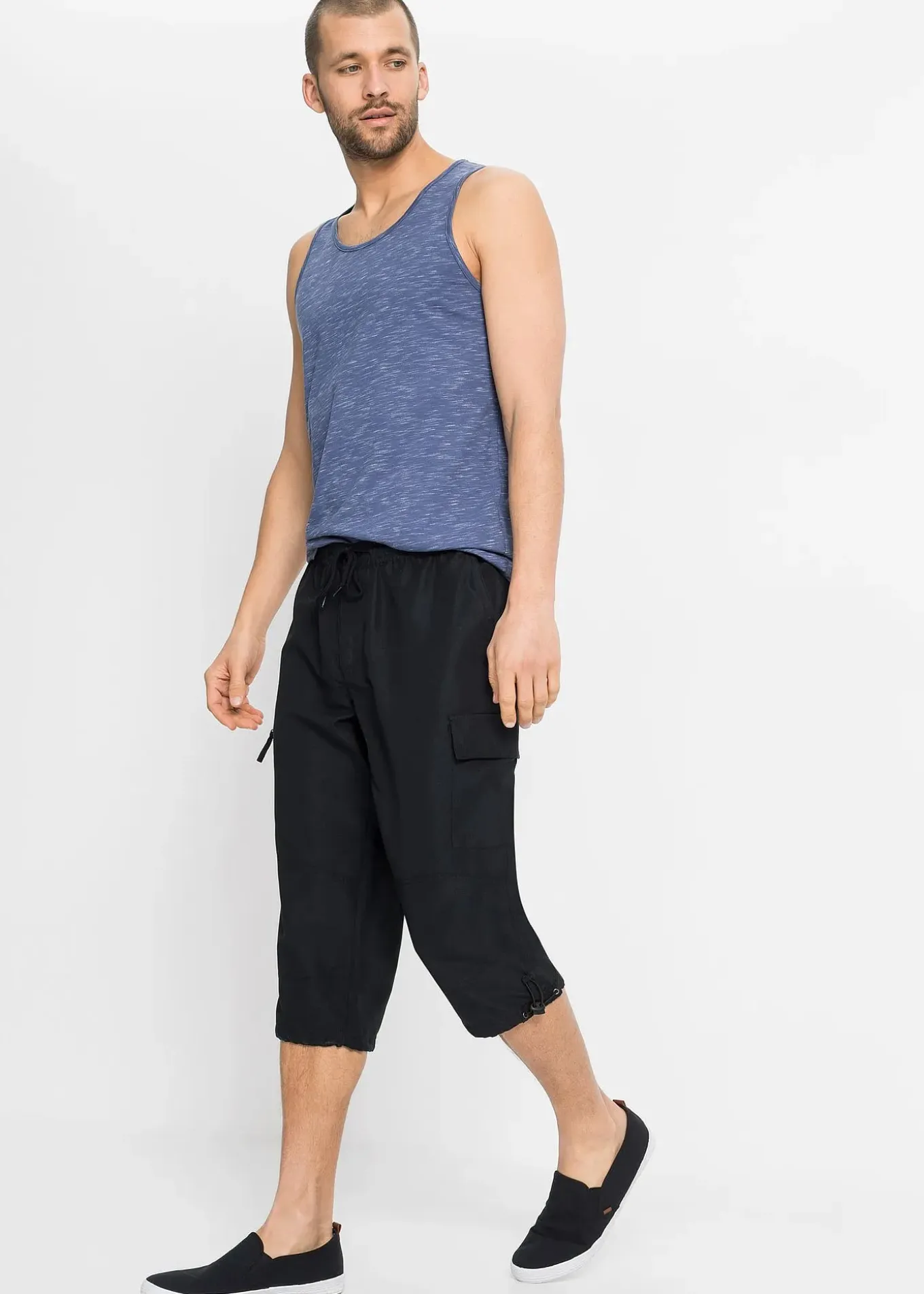 Pantalon 3/4 en microfibre, regular