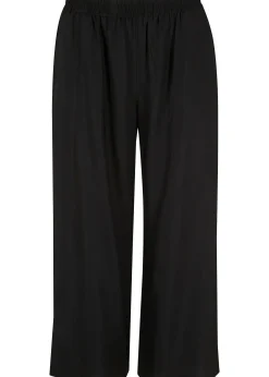 Pantalon 3/4 en viscose avec taille élastiquée