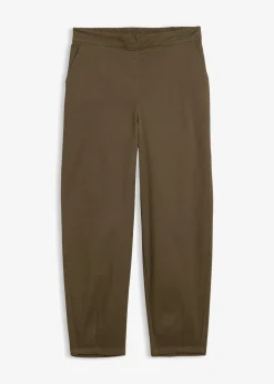 Pantalon à enfiler en coton élastiqué