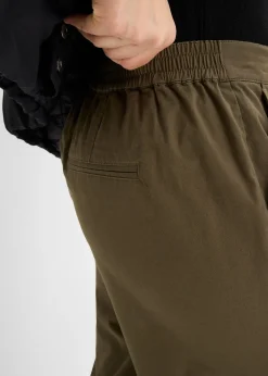 Pantalon à enfiler en coton élastiqué