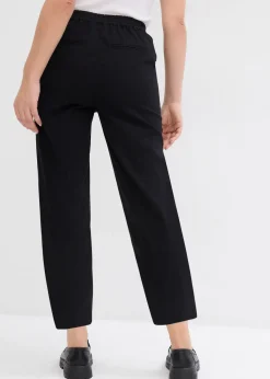 Pantalon à enfiler en coton élastiqué