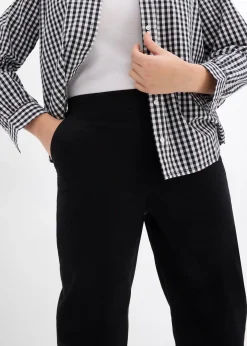 Pantalon à enfiler en coton élastiqué