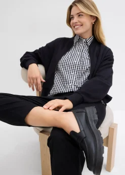 Pantalon à enfiler en coton élastiqué