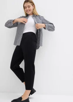 Pantalon à enfiler en coton élastiqué