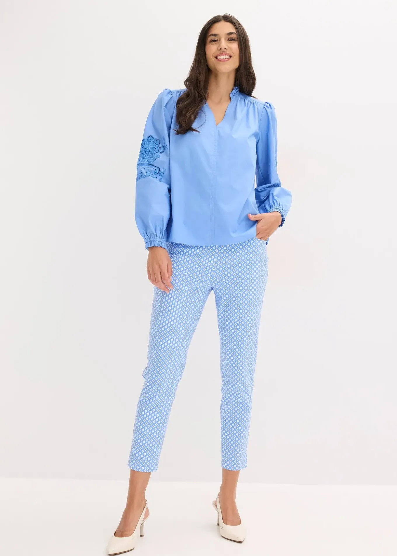 Pantalon 7/8 extensible en bengaline