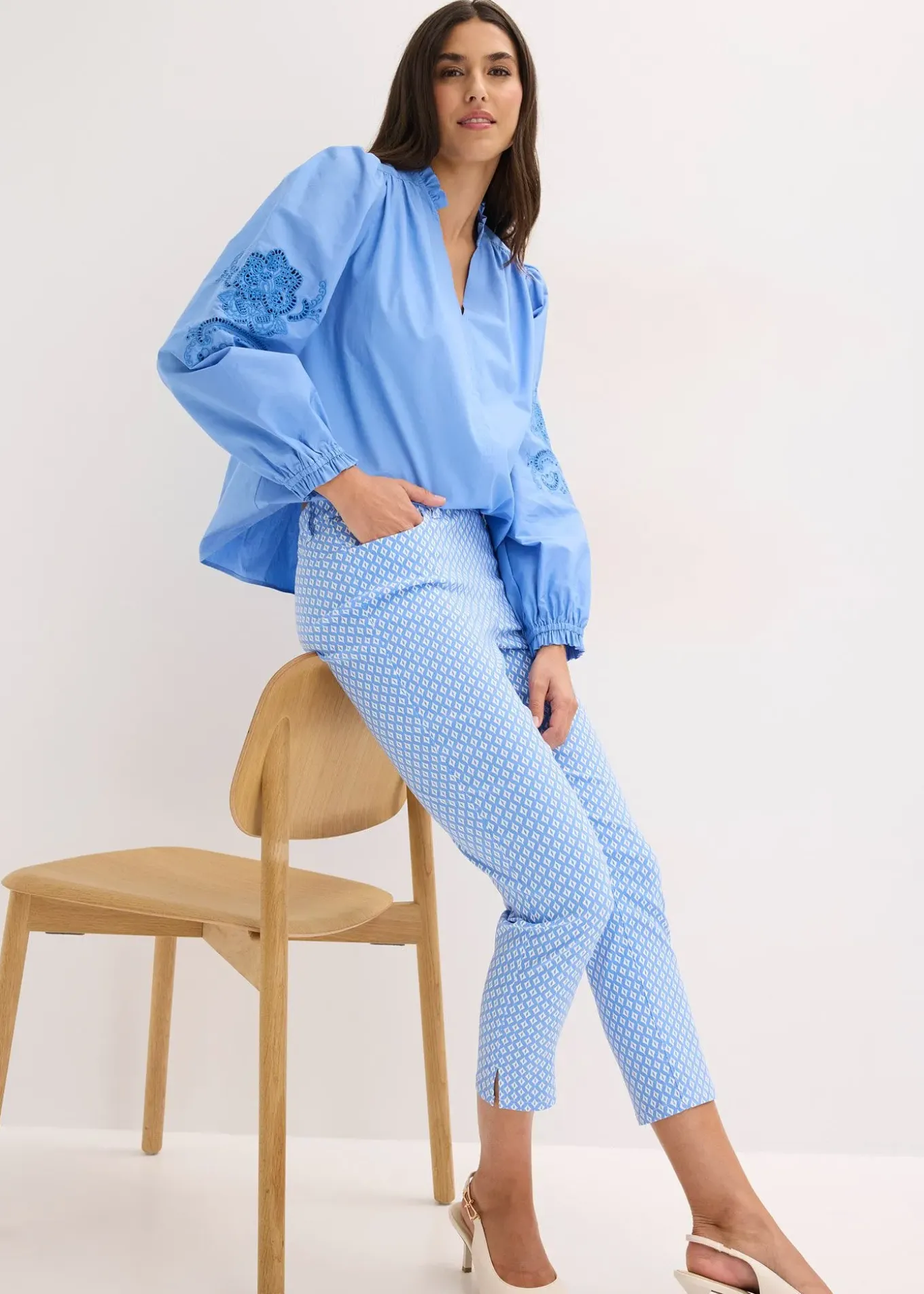 Pantalon 7/8 extensible en bengaline