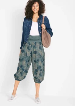 Pantalon 3/4 fluide en viscose extensible