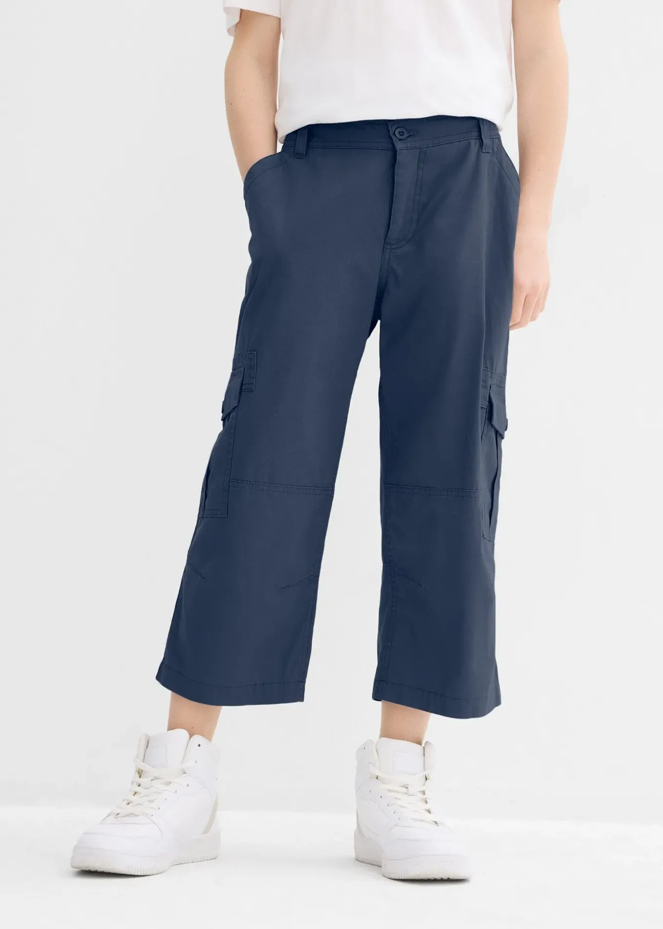 Pantalon 3/4 garçon 100% coton, loose