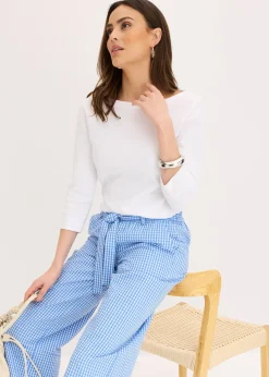 Pantalon à imprimé Vichy