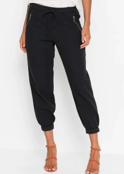 Pantalon 7/8 léger en lin et coton