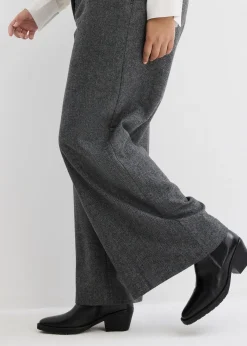 Pantalon à motif chevrons, laine majoritaire