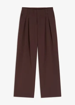 Pantalon à pinces avec taille élastiquée