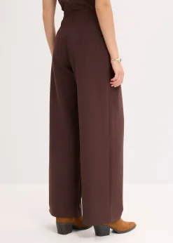 Pantalon à pinces avec taille élastiquée