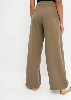Pantalon à pinces avec taille élastiquée