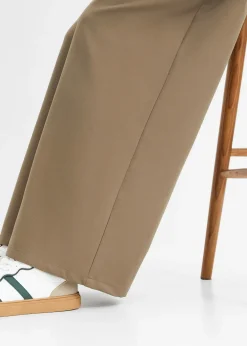 Pantalon à pinces avec taille élastiquée