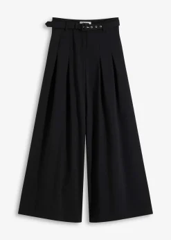 Pantalon à pinces avec ceinture (ens. 2 pces)