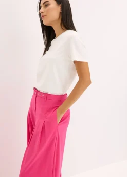 Pantalon à pinces avec ceinture (ens. 2 pces)