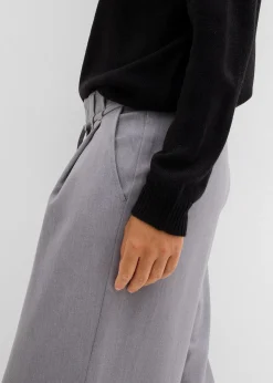 Pantalon à pinces avec lien à nouer
