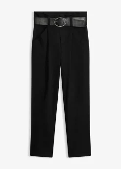 Pantalon à pinces en coton extensible