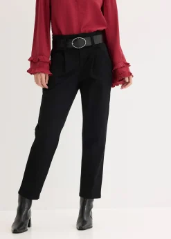 Pantalon à pinces en coton extensible