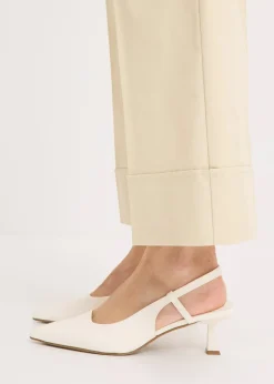 Pantalon à pinces en coton extensible