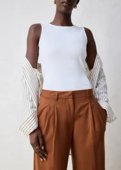 Pantalon à pinces en laine