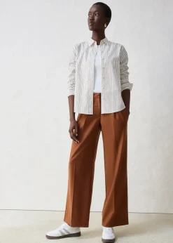 Pantalon à pinces en laine