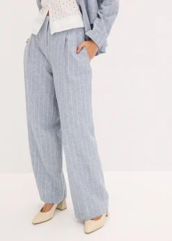 Pantalon à pinces en lin majoritaire
