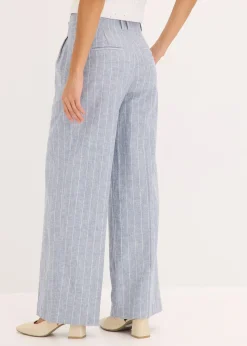Pantalon à pinces en lin majoritaire