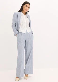 Pantalon à pinces en lin majoritaire