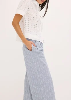 Pantalon à pinces en lin majoritaire