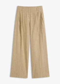 Pantalon à pinces en lin majoritaire