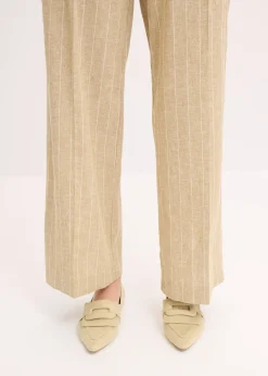 Pantalon à pinces en lin majoritaire