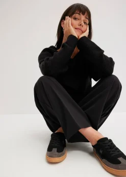 Pantalon à pinces en viscose mélangée