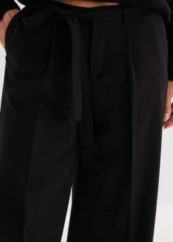 Pantalon à pinces en viscose mélangée