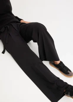 Pantalon à pinces en viscose mélangée