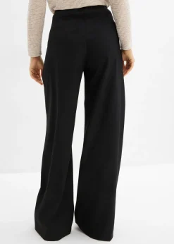 Pantalon à pinces et taille élastiquée