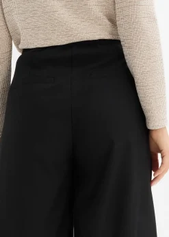 Pantalon à pinces et taille élastiquée