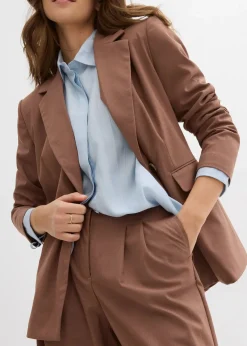 Pantalon à pinces et taille élastiquée