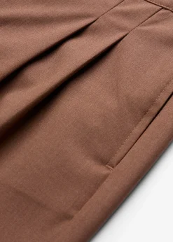 Pantalon à pinces et taille élastiquée