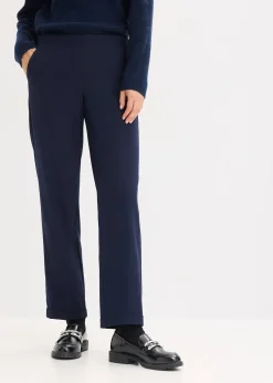 Pantalon à revers et taille élastiquée
