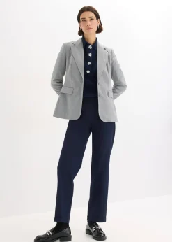 Pantalon à revers et taille élastiquée