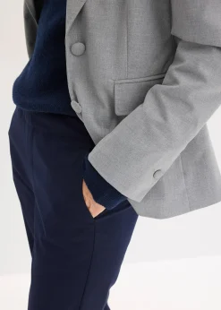 Pantalon à revers et taille élastiquée